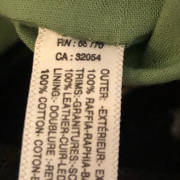 Free People Green En Riva Raffia Tote Black Leather Accents NWT - Picture 12 of 16